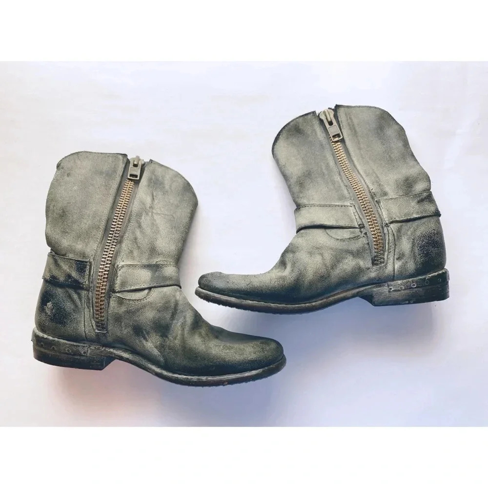Bed Stu Cobbler Series Distressed Harness Boots - Picture 2 of 7